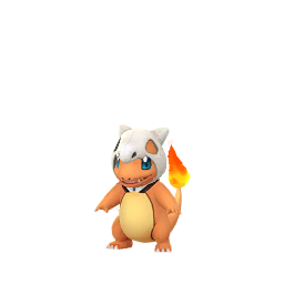 Charmander wearing Cubone Costume