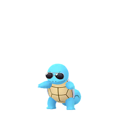 Squirtle wearing Squirtle Squad sunglasses