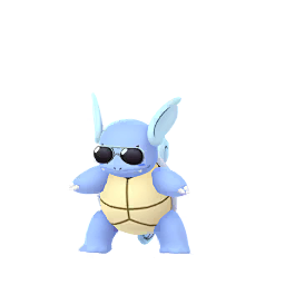 Wartortle wearing Squirtle Squad sunglasses