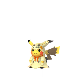 Pikachu wearing Mimikyu Costume