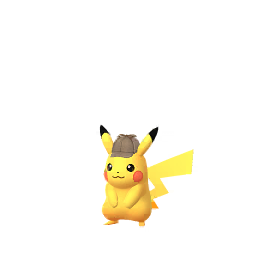 Pikachu wearing Detective Pikachu