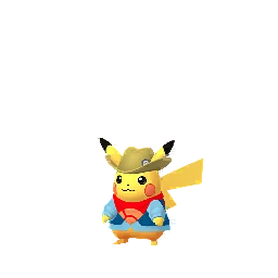 Pikachu wearing Excavator Pikachu