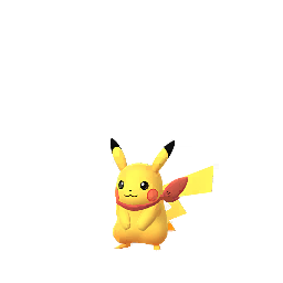 Pikachu wearing Shaymin scarf