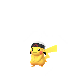 Pikachu wearing Brendan's hat