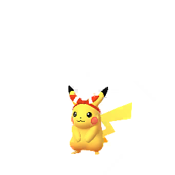 Pikachu wearing May's bow
