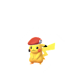 Pikachu wearing Lucas's hat