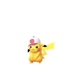 Pikachu wearing Hilda's hat