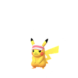 Pikachu wearing Rosa's visor