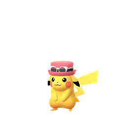 Pikachu wearing Serena's hat