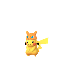 Pikachu wearing Charizard hat