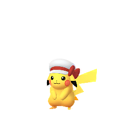 Pikachu wearing Lyra's hat