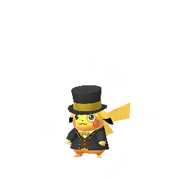 Pikachu wearing Formal Pikachu with yellow accents