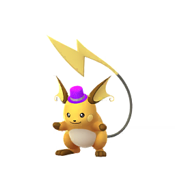 Raichu wearing New Year's hat