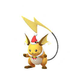 Raichu wearing Holiday outfit