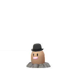 Diglett wearing Fashionable costume