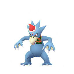 Golduck wearing Holiday outfit