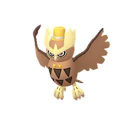 Noctowl wearing New Year's outfit