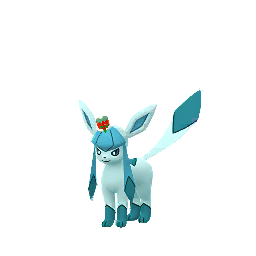 Glaceon wearing Holiday hat