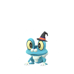 Froakie wearing Halloween costume