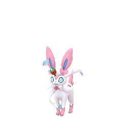 Sylveon wearing Holiday hat